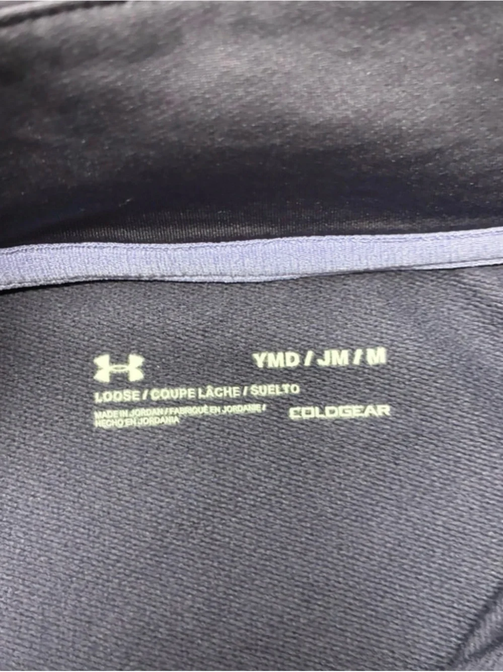 Under Armour Cold Gear Girls' Purple 1/4 Zip Pullover with Pink Logo Accent